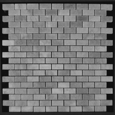 Bardiglio Gray Marble Mini Brick Mosaic Tile Polished